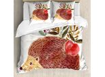 Abakuhaus Copripiumino Per Animali Domestici, Riccio Acquerello, Antiacaro, Adatto A Chi Soffre Di Allergie, Con Federe, 200 Cm X 200 Cm - 80 X 80 Cm, Multicolore