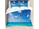 Abakuhaus Copripiumino Ocean, Barbados Summer, Antiacaro, Adatto A Chi Soffre Di Allergie, Con Federe, 155 Cm X 220 Cm - 80 X 80 Cm, Blu Acquamarina Cocco