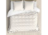 Abakuhaus Copripiumino Vintage, Grandi Pois Shabby, Antiacaro, Adatto A Chi Soffre Di Allergie, Con Federe, 155 Cm X 220 Cm - 80 X 80 Cm, Arancione Bianco Blu Cadetto