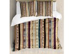 Abakuhaus Copripiumino Tribale, Decorazioni Tradizionali, Antiacaro, Adatto A Chi Soffre Di Allergie, Con Federe, 155 Cm X 220 Cm - 80 X 80 Cm, Multicolore