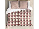 Copripiumino Abakuhaus Retro, Motivi Geometrici Circolari, Antiacaro, Adatto A Chi Soffre Di Allergie, Con Federe, 155 Cm X 220 Cm - 80 X 80 Cm, Multicolore