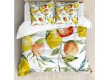 Abakuhaus Copripiumino Naturale, Orange Clementine Baum, Antiacaro, Adatto A Chi Soffre Di Allergie, Con Federe, 155 Cm X 220 Cm - 80 X 80 Cm, Multicolore