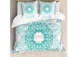 Abakuhaus Set Copripiumino Bohemien Per Letti Matrimoniali, Stile Persiano Orientale, Antiacaro, Adatto A Chi Soffre Di Allergie, Con Federe, Seafoam