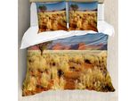 Abakuhaus Copripiumino Paesaggio, Sudafrica Deserto, Antiacaro, Adatto A Chi Soffre Di Allergie, Con Federe, 155 Cm X 220 Cm - 80 X 80 Cm, Sky Blue Marigold