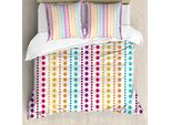 Abakuhaus Copripiumino Colorato, Pois Semitrasparenti, Antiacaro, Adatto A Chi Soffre Di Allergie, Con Federe, 200 Cm X 200 Cm - 80 X 80 Cm, Multicolore