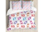 Abakuhaus Copripiumino Con Fiori, Romantica Natura In Fiore, Antiacaro, Adatto A Chi Soffre Di Allergie, Con Federe, 200 Cm X 200 Cm - 80 X 80 Cm, Multicolore
