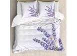 Abakuhaus Copripiumino Lavanda, Bouquet Di Erbe Aromatiche Fresche, Antiacaro, Adatto A Chi Soffre Di Allergie, Con Federe, 200 Cm X 200 Cm - 80 X 80 Cm, Lavanda