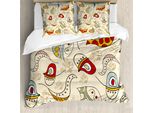 Abakuhaus Copripiumino Moderno, Trippy Blatt, Antiacaro, Adatto A Chi Soffre Di Allergie, Con Federe, 155 Cm X 220 Cm - 80 X 80 Cm, Multicolore