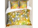 Abakuhaus Copripiumino Natalizio, Stelle Grunge Natalizie, Antiacaro, Adatto A Chi Soffre Di Allergie, Con Federe, 200 Cm X 200 Cm - 80 X 80 Cm, Multicolore