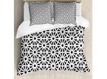 Abakuhaus Copripiumino Orient, Motivo Antico, Antiacaro, Adatto A Chi Soffre Di Allergie, Con Federe, 200 Cm X 200 Cm - 80 X 80 Cm, Bianco E Nero