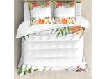 Abakuhaus Copripiumino Con Fiori, Petali Morbidi, Antiacaro, Adatto A Chi Soffre Di Allergie, Con Federe, 155 Cm X 220 Cm - 80 X 80 Cm, Multicolore