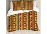 Abakuhaus Set Copripiumino Africano Per Letti Matrimoniali, Motivi Tribali Astratti, Antiacaro, Adatto A Chi Soffre Di Allergie, Con Federe, Multicolore