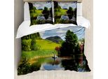 Abakuhaus Copripiumino Naturale, See Von Wiese Rural, Antiacaro, Adatto A Chi Soffre Di Allergie, Con Federe, 155 Cm X 220 Cm - 80 X 80 Cm, Multicolore