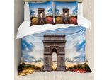 Abakuhaus Copripiumino Europeo, Champs ElyséEs, Antiacaro, Adatto A Chi Soffre Di Allergie, Con Federe, 155 Cm X 220 Cm - 80 X 80 Cm, Multicolore