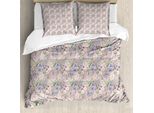 Abakuhaus Copripiumino Primavera, Fiori Di Campo Lilla, Antiacaro, Adatto A Chi Soffre Di Allergie, Con Federe, 155 Cm X 220 Cm - 80 X 80 Cm, Viola, Blu E Bianco