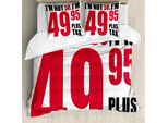 Abakuhaus 50° Compleanno Copripiumino, Frase Divertente, Antiacaro, Adatto A Chi Soffre Di Allergie, Con Federe, 200 Cm X 200 Cm - 80 X 80 Cm, Rosso, Nero, Bianco