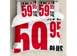 Abakuhaus 60° Compleanno Copripiumino, Divertenti Frasi Di Compleanno, Antiacaro, Adatto A Chi Soffre Di Allergie, Con Federe, 155 Cm X 220 Cm - 80 X 80 Cm, Rosso E Nero