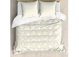 Abakuhaus Copripiumino Avorio, Rokoko Oriental, Antiacaro, Adatto A Chi Soffre Di Allergie, Con Federe, 200 Cm X 200 Cm - 80 X 80 Cm, Color Crema
