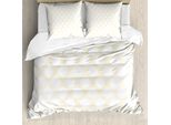 Abakuhaus Copripiumino Avorio, Grandi Pois Circolari, Antiacaro, Adatto A Chi Soffre Di Allergie, Con Federe, 200 Cm X 200 Cm - 80 X 80 Cm, Bianco Beige