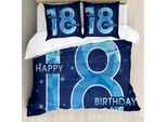 Abakuhaus Set Copripiumino Blu Per Letti Matrimoniali, Galaxy Star Birthday, Antiacaro, Adatto A Chi Soffre Di Allergie, Con Federe, Blu Scuro E Azzurro