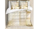 Abakuhaus Copripiumino Avorio, Motivo Astratto Shady, Antiacaro, Adatto A Chi Soffre Di Allergie, Con Federe, 155 Cm X 220 Cm - 80 X 80 Cm, Beige Crema