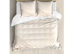 Abakuhaus Set Copripiumino Shabby Chic Per Letti Matrimoniali, Motivi Floreali, Antiacaro, Adatto A Chi Soffre Di Allergie, Con Federe, Color Crema