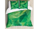 Abakuhaus Copripiumino Menta, Cristallo Geometrico, Antiacaro, Adatto A Chi Soffre Di Allergie, Con Federe, 200 Cm X 200 Cm - 80 X 80 Cm, Giada E Verde Tiglio
