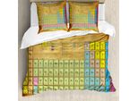 Abakuhaus Copripiumino Periodensystem, Bunte Squared, Antiacaro, Adatto A Chi Soffre Di Allergie, Con Federe, 200 Cm X 200 Cm - 80 X 80 Cm, Multicolore