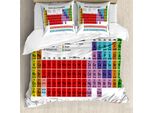 Abakuhaus Copripiumino Periodensystem, Classic Vivid, Antiacaro, Adatto A Chi Soffre Di Allergie, Con Federe, 200 Cm X 200 Cm - 80 X 80 Cm, Multicolore