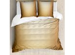 Abakuhaus Copripiumino Marrone, Astratto, Moderno, Antiacaro, Adatto A Chi Soffre Di Allergie, Con Federe, 200 Cm X 200 Cm - 80 X 80 Cm, Marrone Chiaro-Crema