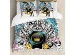 Abakuhaus Copripiumino Queen, Design Con Scudo, Antiacaro, Adatto A Chi Soffre Di Allergie, Con Federe, 200 Cm X 200 Cm - 80 X 80 Cm, Multicolore