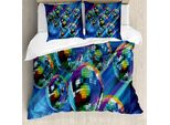 Abakuhaus Copripiumino 70S Party, Disco Club Colorato, Antiacaro, Adatto A Chi Soffre Di Allergie, Con Federe, 155 Cm X 220 Cm - 80 X 80 Cm, Multicolore