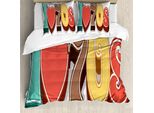 Abakuhaus Copripiumino 70S Party, I Love Settanta Pastello, Antiacaro Adatto A Chi Soffre Di Allergie Con Federe, 155 Cm X 220 Cm - 80 X 80 Cm, Multicolore