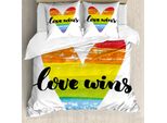 Abakuhaus Stolz Copripiumino, Matrimonio Gay Registrati, Antiacaro Adatto A Chi Soffre Di Allergie Con Federe, 155 Cm X 220 Cm - 80 X 80 Cm, Multicolore