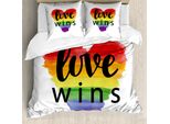Abakuhaus Stolz Copripiumino, Slogan Gay Pride, Antiacaro, Adatto A Chi Soffre Di Allergie, Con Federe, 155 Cm X 220 Cm - 80 X 80 Cm, Multicolore