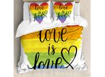 Abakuhaus Stolz Copripiumino, Liebe Ist Liebe Kunst Lgbt, Antiacaro, Adatto A Chi Soffre Di Allergie, Con Federe, 200 Cm X 200 Cm - 80 X 80 Cm, Multicolore