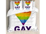 Abakuhaus Stolz Copripiumino, Cultura Gay Cuore, Antiacaro Adatto A Chi Soffre Di Allergie Con Federe, 155 Cm X 220 Cm - 80 X 80 Cm, Multicolore