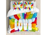Abakuhaus Stolz Copripiumino, Liebe Burst Gay Lgbt, Antiacaro, Adatto A Chi Soffre Di Allergie, Con Federe, 200 Cm X 200 Cm - 80 X 80 Cm, Multicolore