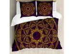Abakuhaus Set Copripiumino Mandala Per Letti Matrimoniali, Punta Arrotondata, Antiacaro, Adatto A Chi Soffre Di Allergie, Con Federe, Multicolore