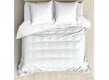 Abakuhaus Copripiumino Bianco, Pois Verde Vintage, Antiacaro, Adatto A Chi Soffre Di Allergie, Con Federe, 155 Cm X 220 Cm - 80 X 80 Cm, Verde Bosco E Bianco