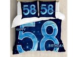 Abakuhaus Set Copripiumino Blu Per Letti Matrimoniali, Numero Di Stelle Nel Cielo Notturno, Antiacaro, Adatto A Chi Soffre Di Allergie, Con Federe, Blu Cielo Scuro