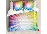 Set Copripiumino Abakuhaus Per Letti Matrimoniali, Palloncini Festivi E Coriandoli, Antiacaro E Anallergico, Con Federe, Multicolore