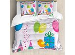 Abakuhaus Set Copripiumino Per Letto Matrimoniale, Con Motivo Uccellino, Antiacaro, Adatto A Chi Soffre Di Allergie, Con Federe, Multicolore