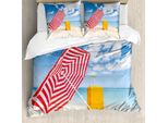 Abakuhaus Copripiumino Giallo E Blu, Windy Shore, Antiacaro, Adatto A Chi Soffre Di Allergie, Con Federe, 200 Cm X 200 Cm - 80 X 80 Cm, Multicolore