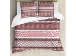 Abakuhaus Zambia Copripiumino, Boho Tradizionale Antico, Antiacaro, Adatto A Chi Soffre Di Allergie, Con Federe, 155 Cm X 220 Cm - 80 X 80 Cm, Giallo Rosa Essiccato