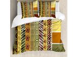Abakuhaus Zambia Copripiumino, Vintage Mixed African, Antiacaro, Adatto A Chi Soffre Di Allergie, Con Federe, 155 Cm X 220 Cm - 80 X 80 Cm, Multicolore