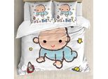 Abakuhaus Copripiumino, Baby-Geschlecht, Antiacaro, Adatto A Chi Soffre Di Allergie, Con Federe, 155 Cm X 220 Cm - 80 X 80 Cm, Multicolore