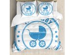Set Copripiumino Retrò Abakuhaus Per Letti Matrimoniali, Stile Grunge Maschile, Antiacaro, Adatto A Chi Soffre Di Allergie, Con Federe, Blu Violetto