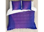 Abakuhaus Copripiumino Indigo, Indigo Wellig Arte Moderna, Antiacaro Adatto A Chi Soffre Di Allergie Con Federe, 200 Cm X 200 Cm - 80 X 80 Cm, Viola E Blu Scuro
