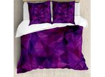 Abakuhaus Copripiumino Indigo, Forma Triangolare Viola, Antiacaro, Adatto A Chi Soffre Di Allergie, Con Federe, 200 Cm X 200 Cm - 80 X 80 Cm, Melanzana Bordeaux